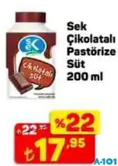 SEK ÇİKOLATALI PASTÖRİZE SÜT 200 ML SEK ÇİKOLATALI PASTÖRİZE SÜT 200 ML